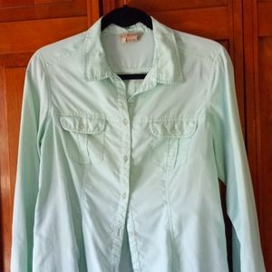 Royal Robbins Light Green Airy Button Front Shirt